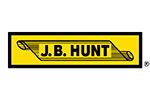 black J.B. hunt logo on a yellow background