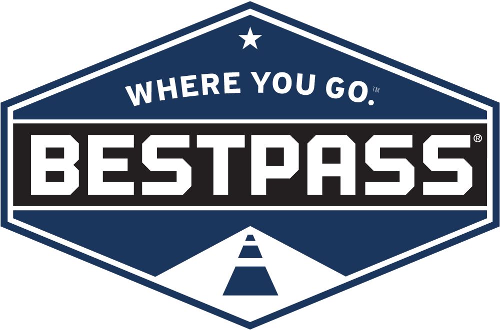 Bestpass logo blue w white